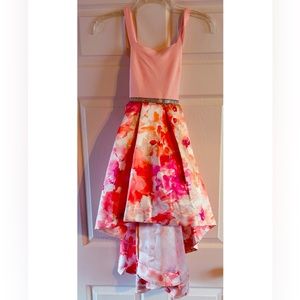 Pink floral high-low dress 🩷💕💐